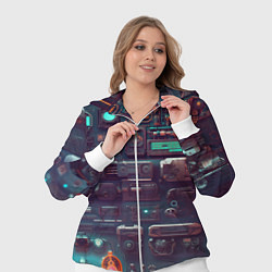 Женский 3D-костюм Технические панели, цвет: 3D-белый — фото 2