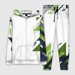 Женский 3D-костюм Геометрическая абстракция вектор, цвет: 3D-белый