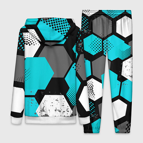 Женский костюм Шестиугольники абстрактный фон / 3D-Белый – фото 2