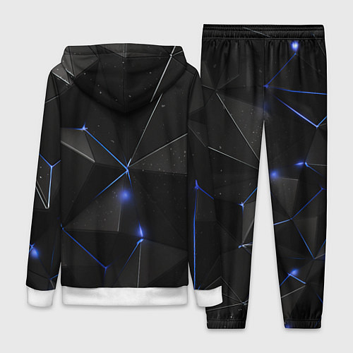 Женский костюм Black geometry texture / 3D-Белый – фото 2