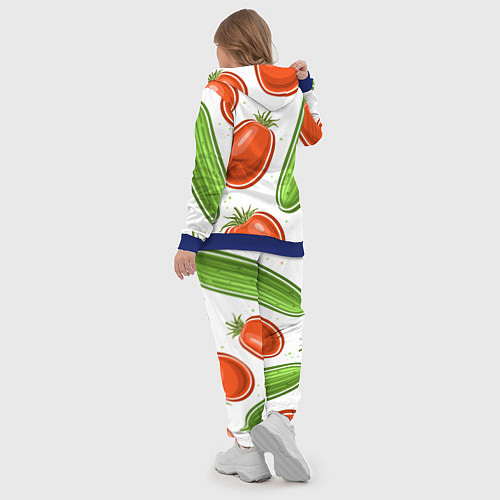 Женский костюм Помидоры и огурцы / 3D-Синий – фото 5
