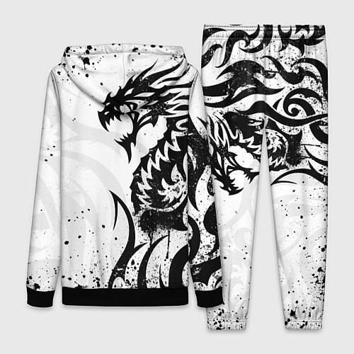 Женский костюм Fox motocross - белый дракон / 3D-Черный – фото 2