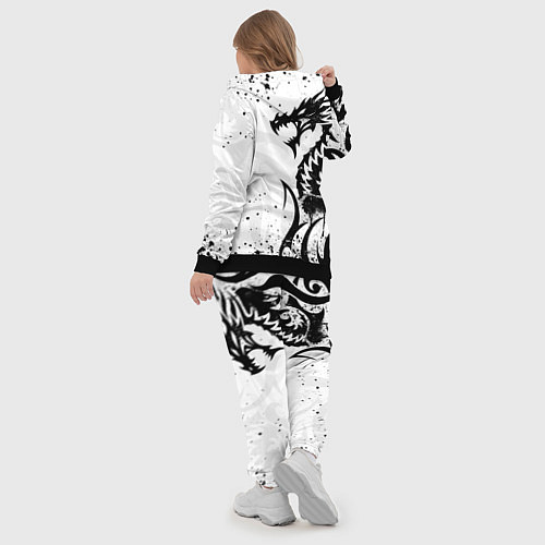 Женский костюм Fox motocross - белый дракон / 3D-Черный – фото 5