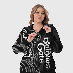 Женский 3D-костюм Балдурс гейт 3 - черный дракон, цвет: 3D-черный — фото 2