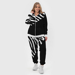 Женский 3D-костюм Полосы зебры с черным, цвет: 3D-белый — фото 2