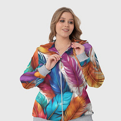 Женский 3D-костюм Принт перья - нейросеть, цвет: 3D-меланж — фото 2