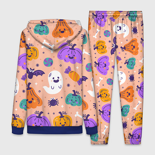Женский костюм Halloween - pumpkins and ghosts / 3D-Синий – фото 2