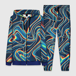 Женский 3D-костюм Abstract waves, цвет: 3D-синий