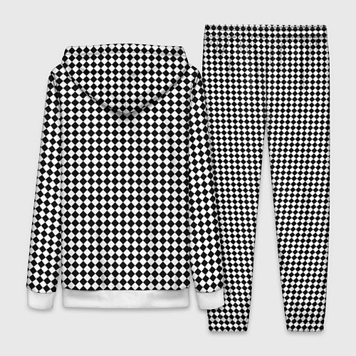 Женский костюм Шахматный чёрно-белый / 3D-Белый – фото 2