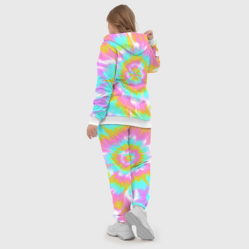 Женский костюм Tie-Dye кислотный в стиле барби / 3D-Белый – фото 5