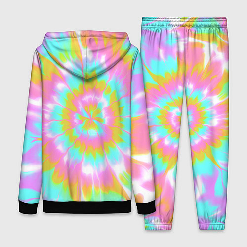 Женский костюм Tie-Dye кислотный в стиле барби / 3D-Черный – фото 2