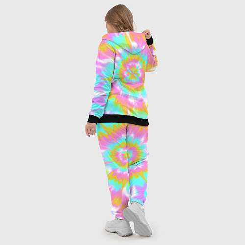 Женский костюм Tie-Dye кислотный в стиле барби / 3D-Черный – фото 5