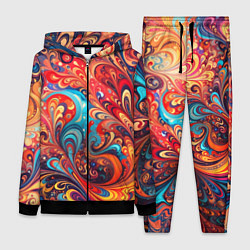 Женский 3D-костюм Новая гжель, цвет: 3D-черный