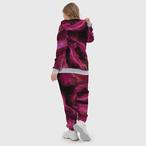 Женский костюм Розовый цветок в огне - нейросеть / 3D-Меланж – фото 5