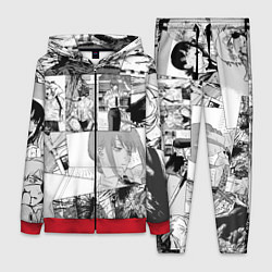 Женский 3D-костюм Человек Бензопила манга, цвет: 3D-красный