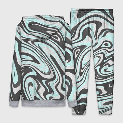 Женский костюм Абстракция серо-голубой текстурный / 3D-Меланж – фото 2