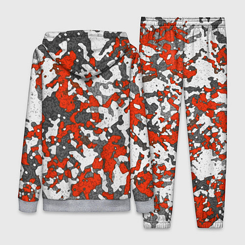 Женский костюм Абстракция серо-красная / 3D-Меланж – фото 2