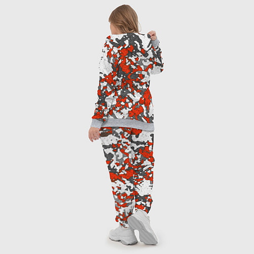 Женский костюм Абстракция серо-красная / 3D-Меланж – фото 5
