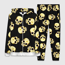 Женский 3D-костюм Черепки для хэллоуина, цвет: 3D-белый