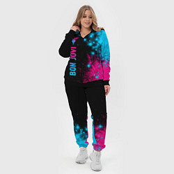 Женский 3D-костюм Bon Jovi - neon gradient: по-вертикали, цвет: 3D-черный — фото 2