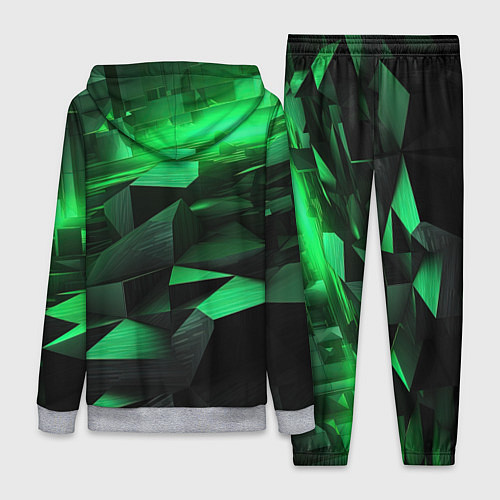 Женский костюм Зеленые квадратные плиты / 3D-Меланж – фото 2