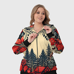 Женский 3D-костюм Новогодний лес, цвет: 3D-черный — фото 2