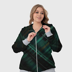 Женский 3D-костюм Тёмно-зелёная шотландская клетка, цвет: 3D-меланж — фото 2