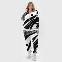 Женский 3D-костюм Abstract black and white composition, цвет: 3D-белый — фото 2