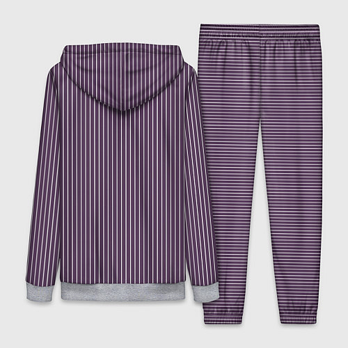 Женский костюм Умеренный фиолетовый полосатый / 3D-Меланж – фото 2