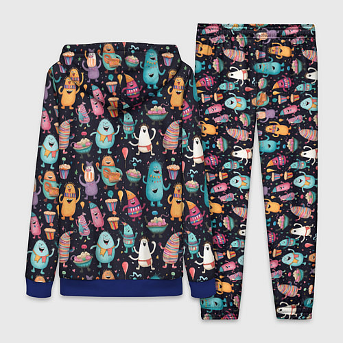 Женский костюм Весёлые монстры на вечеринке / 3D-Синий – фото 2