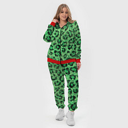 Женский 3D-костюм Зелёный леопард паттерн, цвет: 3D-красный — фото 2