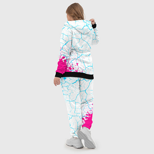 Женский костюм UAZ neon gradient style вертикально / 3D-Черный – фото 5