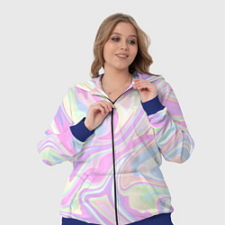 Женский 3D-костюм Абстракция розовая плазма, цвет: 3D-синий — фото 2