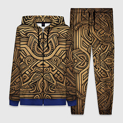 Женский 3D-костюм Орнамент в стиле викингов, цвет: 3D-синий