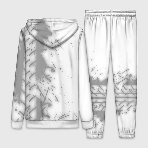 Женский костюм Exeed speed на светлом фоне со следами шин по-верт / 3D-Белый – фото 2