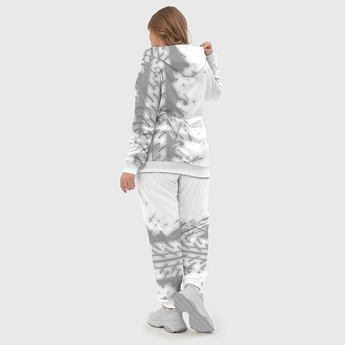 Женский костюм Exeed speed на светлом фоне со следами шин по-верт / 3D-Белый – фото 5