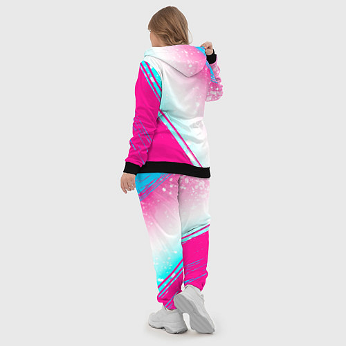 Женский костюм Bring Me the Horizon neon gradient style вертикаль / 3D-Черный – фото 5