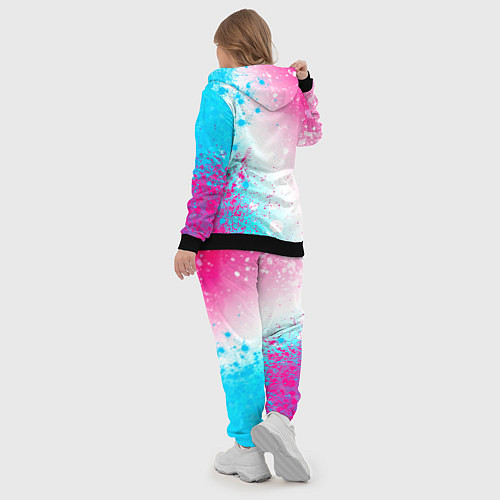 Женский костюм In Flames neon gradient style по-вертикали / 3D-Черный – фото 5