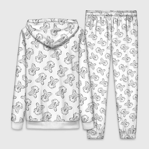 Женский костюм Сончас у мишек - принт раскраска / 3D-Белый – фото 2