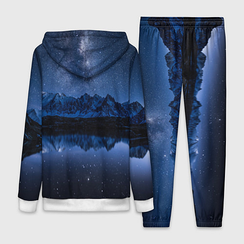 Женский костюм Галактическая зимняя ночь в горах / 3D-Белый – фото 2