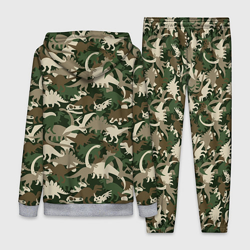 Женский костюм Динозавры - камуфляж / 3D-Меланж – фото 2