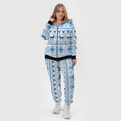 Женский 3D-костюм Blue sweater with reindeer, цвет: 3D-черный — фото 2