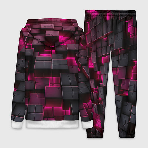Женский костюм Фиолетовые и черные камни / 3D-Белый – фото 2