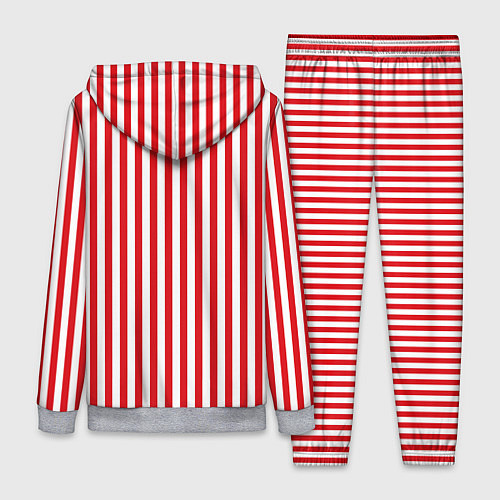 Женский костюм Красная полоса / 3D-Меланж – фото 2