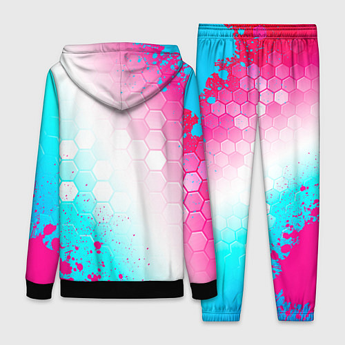 Женский костюм The Witcher neon gradient style вертикально / 3D-Черный – фото 2