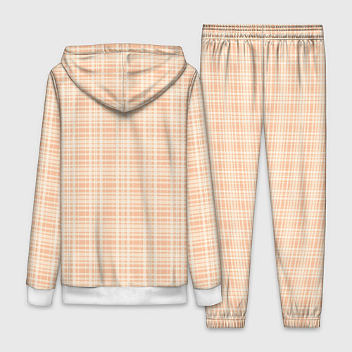 Женский костюм Клетчатый тёплый бежевый / 3D-Белый – фото 2