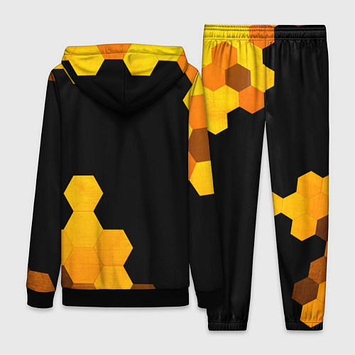 Женский костюм Final Fantasy - gold gradient вертикально / 3D-Черный – фото 2