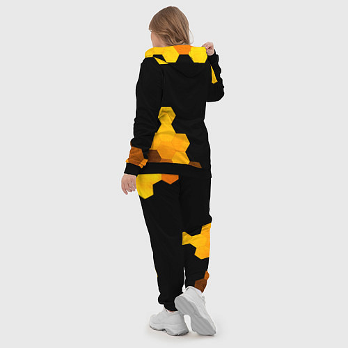 Женский костюм Final Fantasy - gold gradient вертикально / 3D-Черный – фото 5