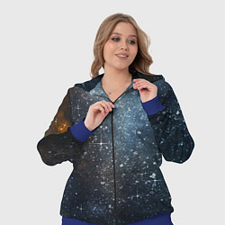 Женский 3D-костюм Темное космическое звездное небо, цвет: 3D-синий — фото 2