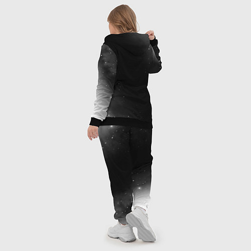 Женский костюм Skillet glitch на темном фоне вертикально / 3D-Черный – фото 5